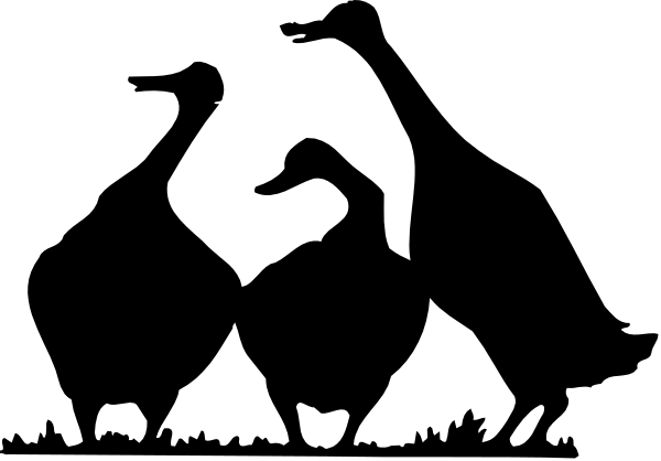 The black and white silhouette of a mountain range with trees on top against an indistinct background.