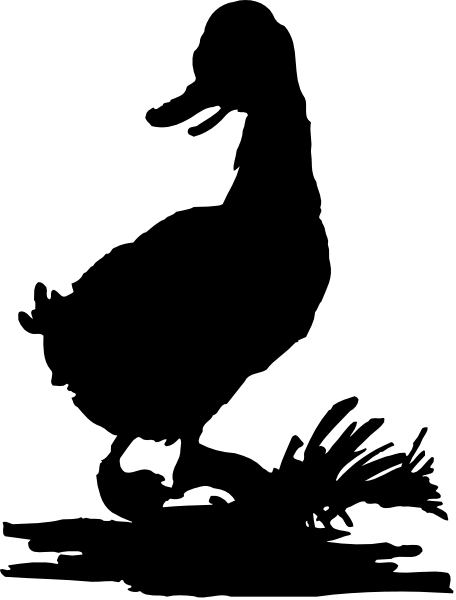 The black silhouette of a person playing an instrument against a dark background with white stripes on either side.