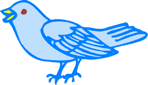 The image shows a blue bird with red eyes sitting on top of an open book that is lying flat against a gray background.