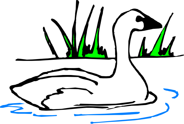 The image shows a night scene with green lights that resemble trees on land next to water where there is an object shaped like a boat floating in it.