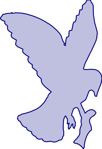 The image shows a stylized graphic of an eagle with its wings spread out against a dark background.