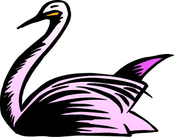The image shows a black and white illustration of two flamingos standing side by side with their heads turned towards each other in what appears to be an animated pose against a dark background.