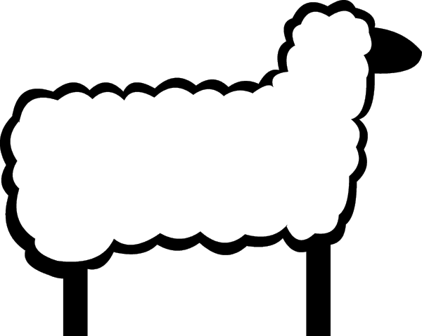 The image shows a black and white illustration of an abstract shape that resembles a smiley face with two dots for eyes and one curved line forming its mouth.