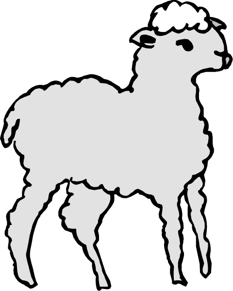 The black and white silhouette of a llama standing on two legs with its head turned to look at something off-camera.