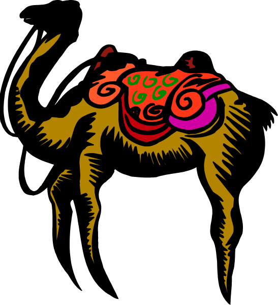 The image shows a stylized depiction of an insect with intricate patterns on its body standing upright against a dark background.