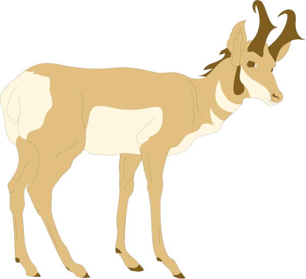 The image shows a cartoon of two deer standing side by side against a black background with no additional context provided about their surroundings or any other elements present in this clip-art illustration.