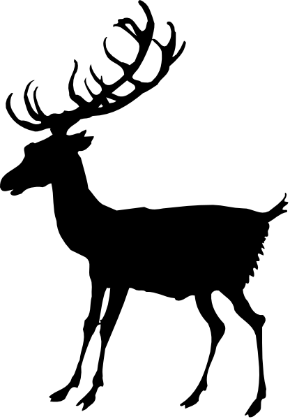 The image shows a black silhouette of an animal standing on its hind legs against two different backgrounds: dark grey for one half and light brown for another.