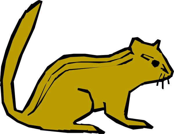 The image shows a black squirrel with yellow markings on its back standing next to an acorn.