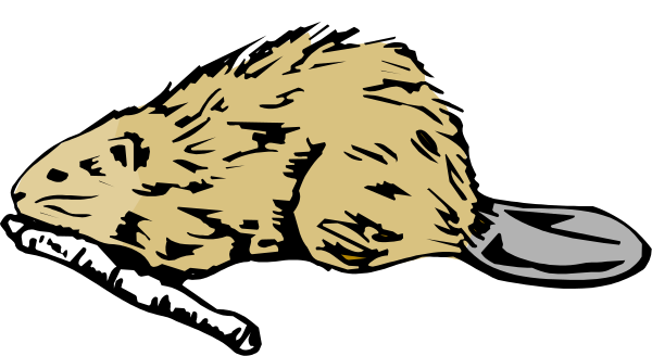 The image shows a cartoon of an animal with its head inside another object that resembles a hat box; there is no text present in this clip-art illustration.