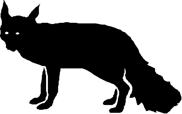 The image shows a black screen with two white dots on it.