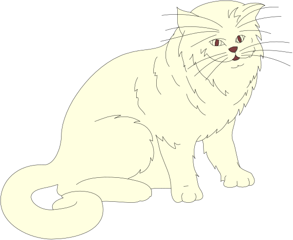 The image shows a black cat with red eyes sitting on top of an object that resembles a white swirl pattern against a dark background.