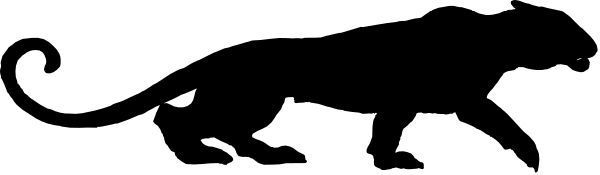 The image shows a black cat sitting on top of an object that resembles a book with pages open to reveal its contents; there is no text present in this small clip-art image.