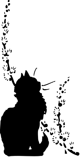 The image shows a black vertical line on a gray background with two horizontal lines at either end of varying lengths creating an optical illusion effect.