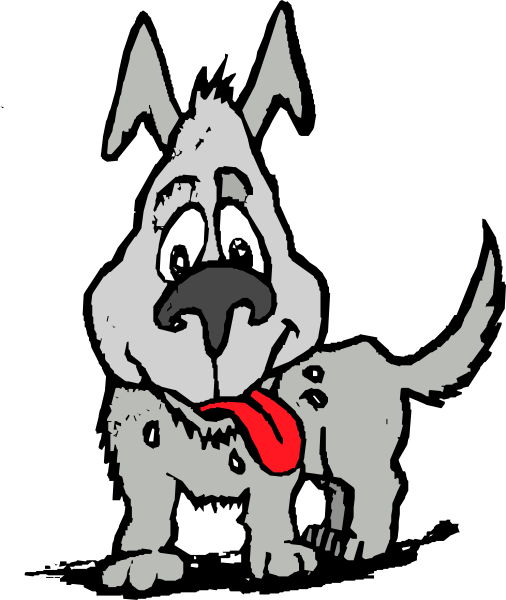 The black and white cartoon features a dog with its tongue out sitting on top of another smaller animal that appears to be an alien-like creature resembling a cat.