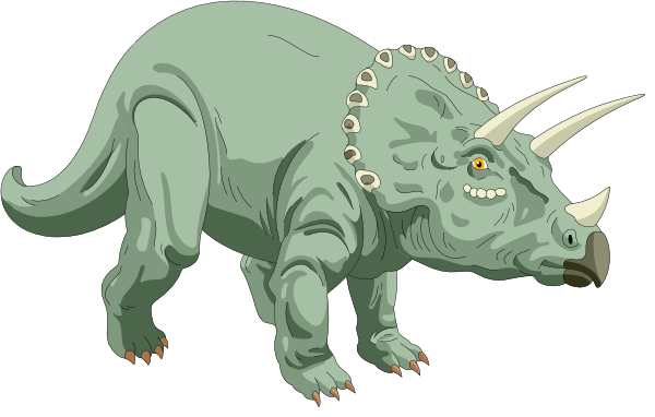 The image shows a cartoon of an anthropomorphic dinosaur with large eyes standing upright on two legs next to another smaller one that is also walking upwards in what appears to be a stylized, simplistic representation resembling clip-art style art.