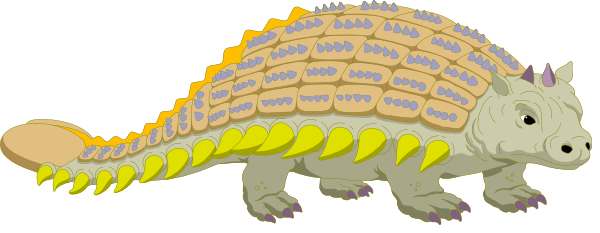 The image shows a cartoon of an animal with multiple legs walking on what appears to be land.