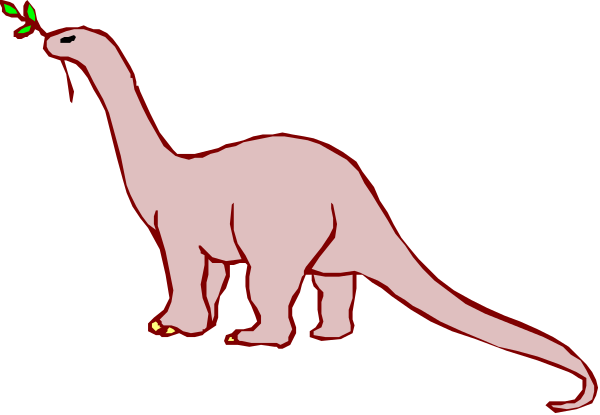 The image shows a pink dinosaur standing on two legs with its mouth open as if roaring, set against a black background that resembles space.