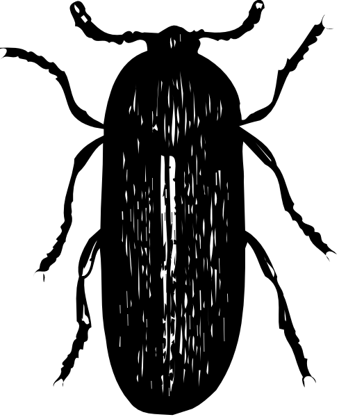 The image shows a black silhouette of an object with multiple points emanating from it against a dark background.