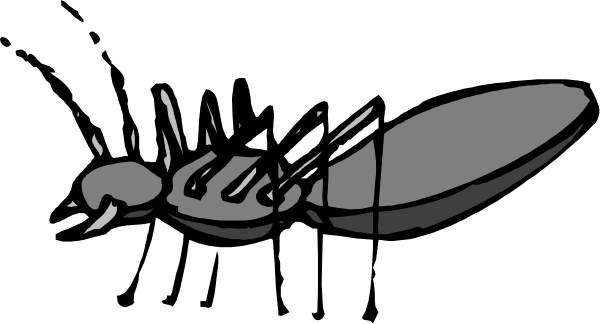 The black and white cartoon shows a large insect with antennae on its head flying towards an object that resembles a small bomb-like device in midair against a dark background.