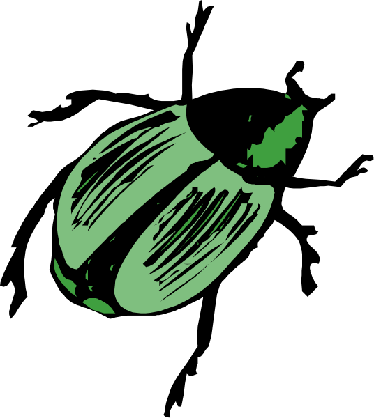 The image shows a green banana with brown spots on it against a black background.