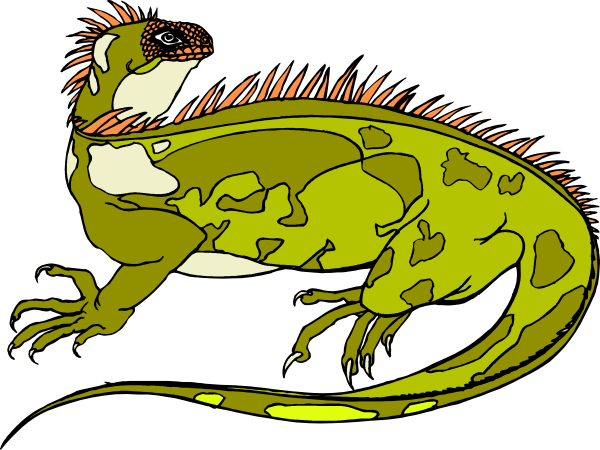 The image shows a cartoon of an alligator with its mouth open on what appears to be black background.