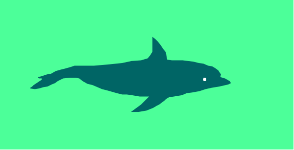 The image shows a shark swimming underwater with green water around it.