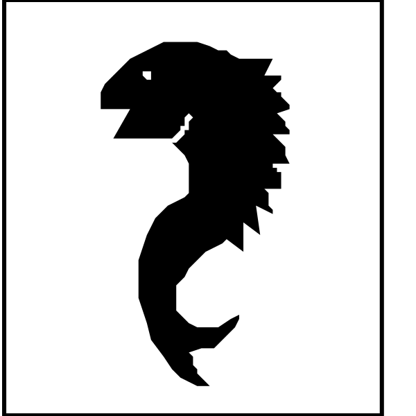 The black and white logo features a stylized depiction of an octopus on top right corner with its tentacles curled upwards towards itself in front of what appears to be a fish symbol below it, suggesting marine life theme; there is no text or additional elements present within the image.