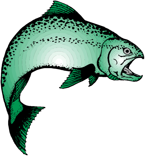 The image shows a stylized illustration of an anglerfish with glowing eyes against a dark background.