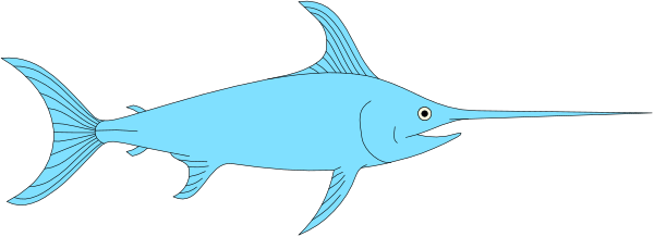 The image shows a blue fish swimming next to an underwater camera with its lens pointed towards it.