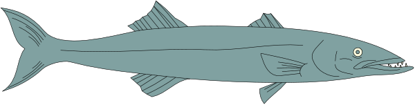 The image shows a blue fish with an open mouth swimming next to another similar looking fish on what appears to be a dark background.