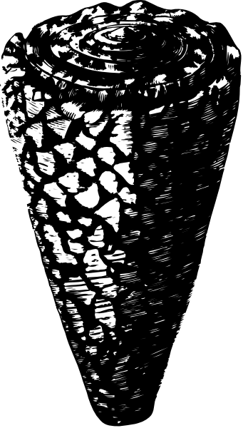 The black and white photo shows a cylindrical object with ridges on its surface that resembles an old-fashioned telephone receiver.