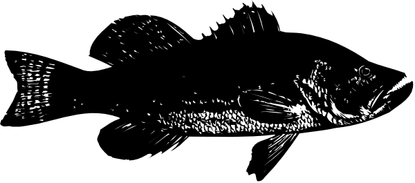 The image shows a black and white abstract design with various shapes that resemble an animal's head on top of what appears to be a body made up of lines and dots.