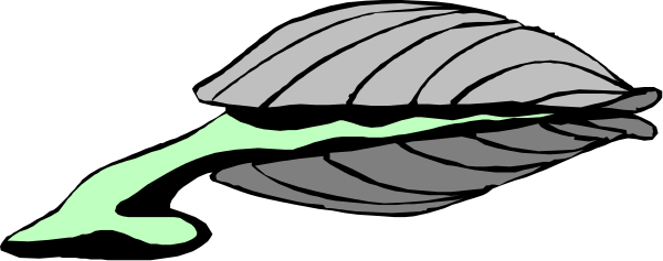 The image shows a black and white illustration of an abstract design that resembles leaves with green veins on them against a dark background.