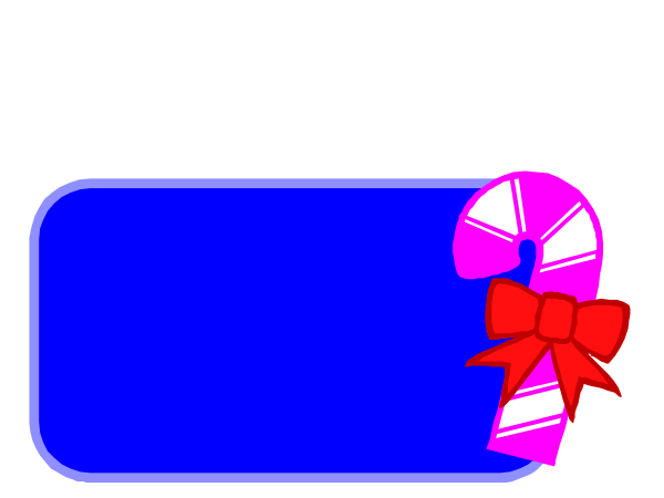 The image shows a blue sign with three red candies on it against a black background; there is no text present within this small clip-art picture.