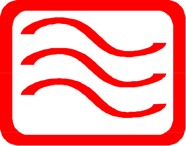 The image shows a red battery icon with waves emanating from it on what appears to be an electronic device screen.