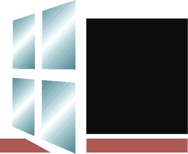 The image shows a stylized representation of an open laptop with its screen displaying what appears to be a Windows operating system interface featuring start menu tiles in shades of blue and white against a dark background; there is no text present, suggesting that it may represent a computer or technology theme without any specific content.
