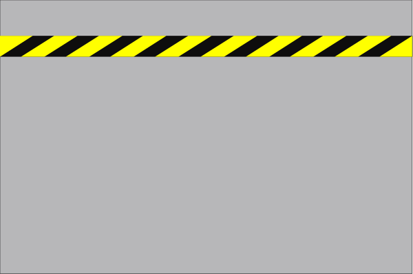 The image shows a gray background with two yellow hazard signs placed side by side on it.