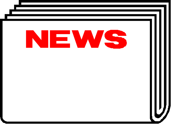 The image shows a newspaper with headlines that include "NEWS" prominently displayed on it.