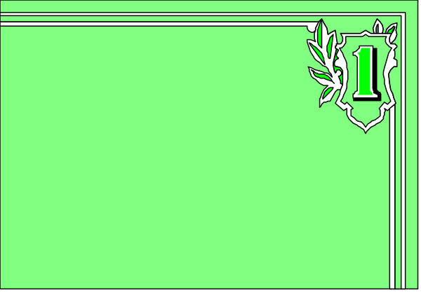 The image shows a green door with an intricate design on it against a gray background.