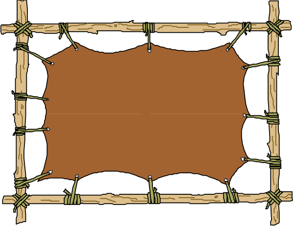 The image shows a simple cartoon of an open book with blank pages inside it, set against what appears to be a dark background that resembles nighttime sky.