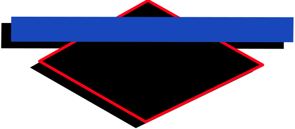 The image shows a red triangle on top of two blue rectangles against a gray background with no other discernible details visible in this small clip-art format.