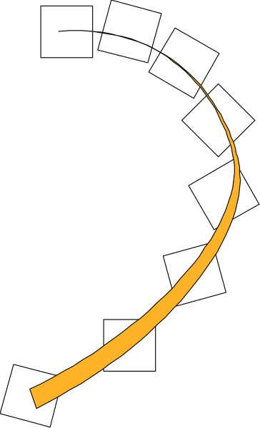 The image shows a black and white graphic with an abstract design that includes geometric shapes resembling puzzle pieces forming what appears to be a stylized letter 'S'.