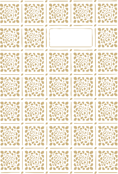The image shows a pattern of interlocking shapes resembling tiles with intricate designs on them against an off-white background.