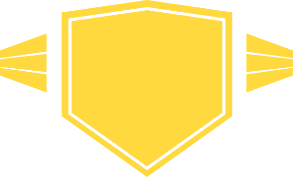 The image shows a shield with three arrows pointing upwards from it against a gray background.