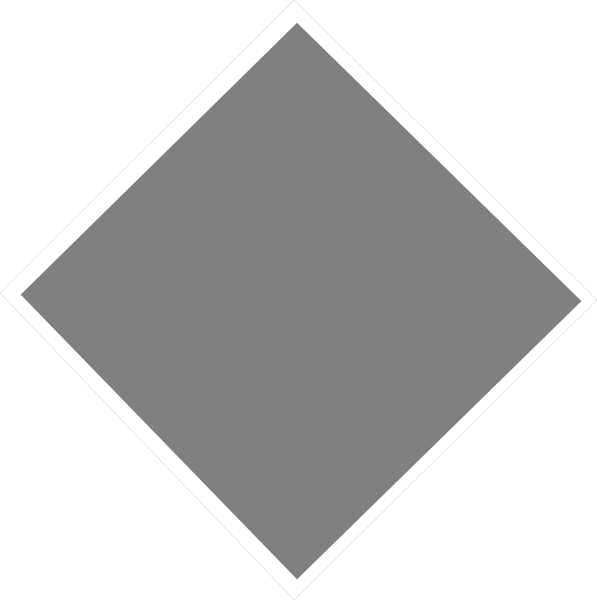 The image shows a simple black and white graphic with two diamonds connected by lines forming an X shape against a dark background.