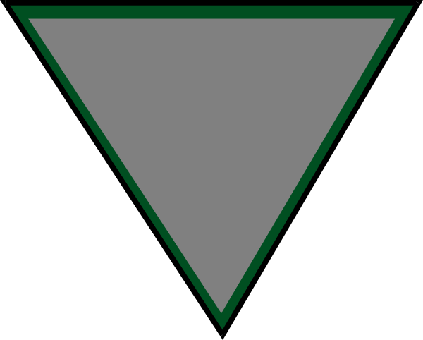 The image shows a black triangle with white borders inside another larger gray rectangle on what appears to be an abstract background.
