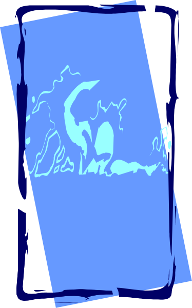 The image shows a blue night sky with stars above an open book that has pages visible on both sides; there is no text present in this clip-art illustration.