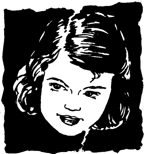 The images show a black and white illustration of an old photograph with two different expressions on it: 1) A smiling expression showing teeth; 2) An open-mouthed expression looking surprised or shocked, possibly indicating surprise at being caught in this pose for the photo. There is no text present within these clips to provide additional context about what might be happening around them beyond their facial expressions and emotions conveyed through those features alone. The style of art appears simple with solid black outlines against a white background, emphasizing contrast between light and dark areas on each face's expression