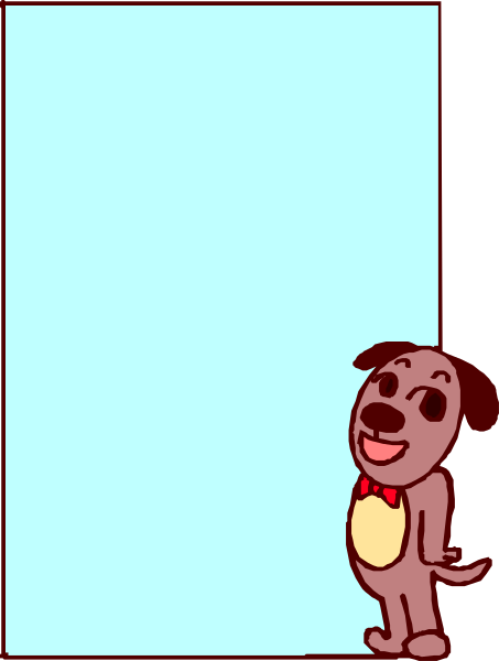 The cartoon shows a dog standing on its hind legs next to an open door with no frame around it; there is also text in red that says "hello" at top right corner of image.