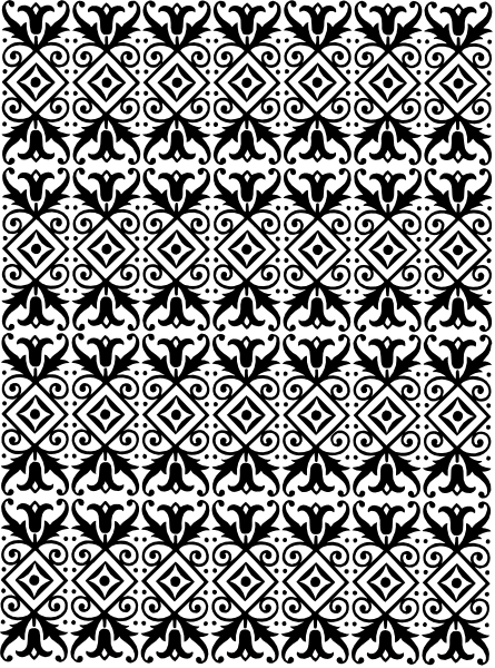 The image shows a pattern with repeating designs that resemble stylized knots on what appears to be fabric or wallpaper.